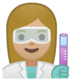 女科学家：中浅肤色emoji素材一 160x160像素