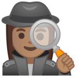 女侦探:中等肤色emoji素材一 160x160像素