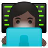 女工程师:深色肤色emoji素材一 160x160像素