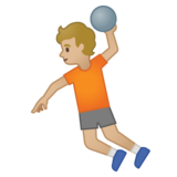 手球运动员:中等浅肤色emoji素材一 160x160像素