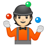 玩杂耍的人:浅肤色emoji素材一 160x160像素