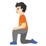 下跪者:浅肤色emoji素材一 160x160像素