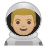 宇航员:中浅肤色emoji素材一 160x160像素