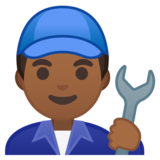 男机械工:中黑肤色emoji素材一 160x160像素