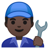 男机械工:深色肤色emoji素材一 160x160像素