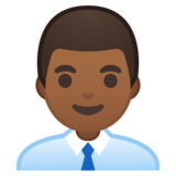 男职员:中深色肤色emoji素材一 160x160像素