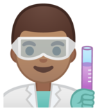 男科学家:中等肤色emoji素材一 160x160像素