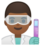 男科学家:中黑肤色emoji素材一 160x160像素