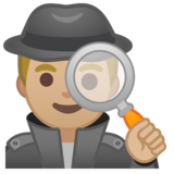 男侦探:中等浅肤色emoji素材一 160x160像素
