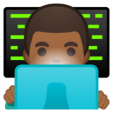 男技术员:中黑肤色emoji素材一 160x160像素