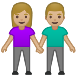 男女牵手:中浅肤色emoji素材一 160x160像素