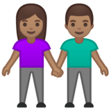 男女牵手:中等肤色emoji素材一 160x160像素