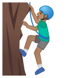 正在攀爬的人:中等肤色emoji素材一 160x160像素