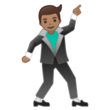 男子舞蹈:中等肤色emoji素材一 160x160像素