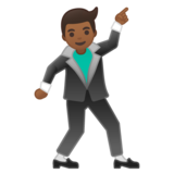 男子舞蹈:中黑肤色emoji素材一 160x160像素