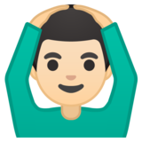 做“好”手势的男人:浅肤色emoji素材一 160x160像素