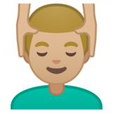 男士按摩:中浅肤色emoji素材一 160x160像素