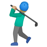 男子高尔夫:中浅肤色emoji素材一 160x160像素