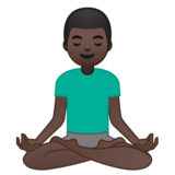 打坐的男人:肤色暗淡emoji素材一 160x160像素