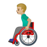 手动轮椅男:中浅肤色emoji素材一 160x160像素