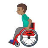 手动轮椅男:中等肤色emoji素材一 160x160像素