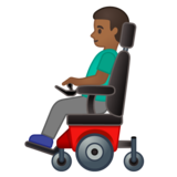 坐电动轮椅的男人:中等肤色emoji素材一 160x160像素