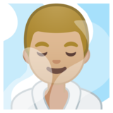蒸汽房男士:中浅肤色emoji素材一 160x160像素
