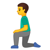 跪着的人emoji素材一 160x160像素
