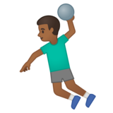 玩手球的男人:中黑肤色emoji素材一 160x160像素