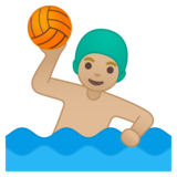 男子水球:中浅肤色emoji素材一 160x160像素