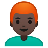 男士:深色肤色,红色头发emoji素材一 160x160像素