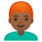 男士:中黑肤色,红发emoji素材一 160x160像素