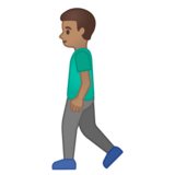 行走的男人:中等肤色emoji素材一 160x160像素