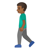 行走的男人:中黑肤色emoji素材一 160x160像素