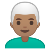 男士:中等肤色,白发emoji素材一 160x160像素