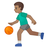 打球的男人:中等肤色emoji素材一 160x160像素