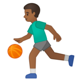 打球的男人:中黑肤色emoji素材一 160x160像素