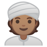 戴头巾者:中等肤色emoji素材一 160x160像素