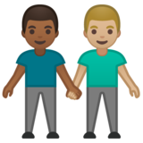 男士牵手:中暗肤色,中浅肤色emoji素材一 160x160像素