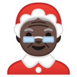 女圣诞老人:深色肤色emoji素材一 160x160像素