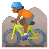 山地自行车:中等深色肤色emoji素材一 160x160像素