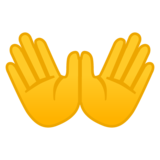 张开双手emoji素材一 160x160像素