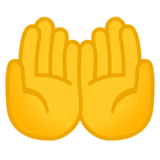 手掌向上emoji素材一 160x160像素