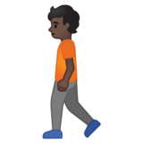 行走的人:深色肤色emoji素材一 160x160像素