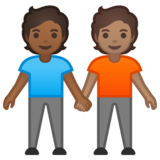 牵手的人:中等肤色,中等肤色emoji素材一 160x160像素