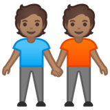手牵手:中等肤色emoji素材一 160x160像素