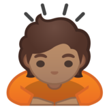 鞠躬:中等肤色emoji素材一 160x160像素