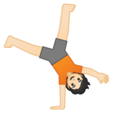 侧手翻的人:浅肤色emoji素材一 160x160像素