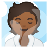 潮湿房间的人:中等深色肤色emoji素材一 160x160像素