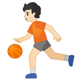 打球的人:浅肤色emoji素材一 160x160像素